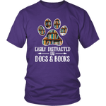 "Dogs and books" Unisex T-Shirt - Gifts For Reading Addicts