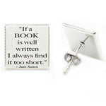 Bookish Vintage stud earrings - Gifts For Reading Addicts