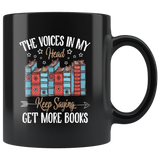 "Get More Books" 11oz Black Mug - Gifts For Reading Addicts