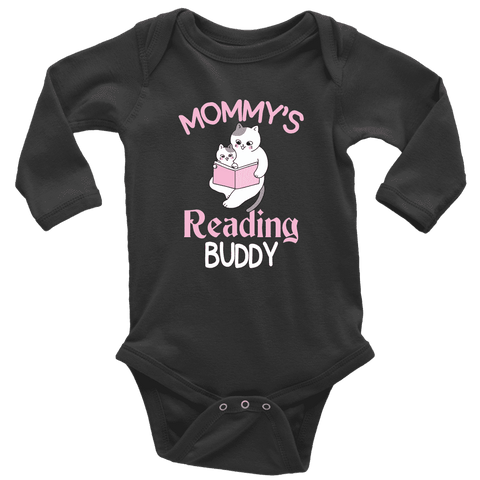"Mommy's Reading Buddy"Long Sleeve Baby Bodysuit - Gifts For Reading Addicts