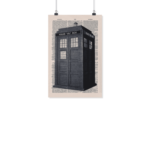 Doctor who tardis vintage dictionary poster - Gifts For Reading Addicts