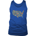 "USA Bookish Map" Men's Tank Top - Gifts For Reading Addicts