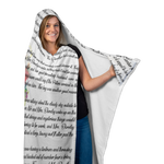 HP Book Page White Hooded Blankets - Gifts For Reading Addicts