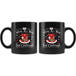 "We're All Mad For Christmas"11oz Black Christmas Mug - Gifts For Reading Addicts