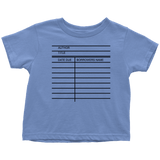 Library Card Toddler T-Shirt - Gifts For Reading Addicts
