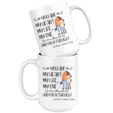 "My heart my life"15oz white mug - Gifts For Reading Addicts