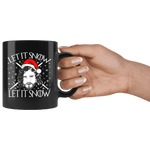 "Let It Snow"11oz Black Christmas Mug - Gifts For Reading Addicts