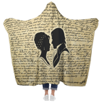 Pride And Prejudice Vintage Book Page Hooded Blanket - Gifts For Reading Addicts