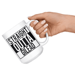 "Straight outta gilead" 15oz white mug - Gifts For Reading Addicts