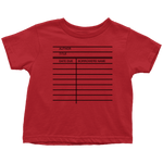 Library Card Toddler T-Shirt - Gifts For Reading Addicts